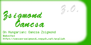 zsigmond oancsa business card